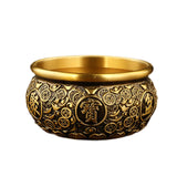 Maxbell Traditional Treasure Bowl Offering Bowl Desktop Ornament for Restaurant Shop 12x12x7cm