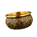 Maxbell Traditional Treasure Bowl Offering Bowl Desktop Ornament for Restaurant Shop 12x12x7cm