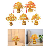 Maxbell Feng Shui Money Tree DIY Handmade Kit Artwork for Tabletop Living Room Shelf Height 16.8cm Style A