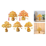 Maxbell Feng Shui Money Tree DIY Handmade Kit Artwork for Tabletop Living Room Shelf Height 16.8cm Style A