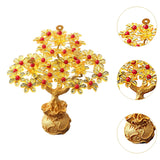 Maxbell Feng Shui Money Tree DIY Handmade Kit Artwork for Tabletop Living Room Shelf Height 16.8cm Style A