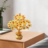 Maxbell Feng Shui Money Tree DIY Handmade Kit Artwork for Tabletop Living Room Shelf Height 16.8cm Style A