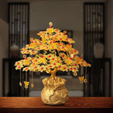 Maxbell Feng Shui Money Tree DIY Handmade Kit Artwork for Tabletop Living Room Shelf 25cmx29cm Style B
