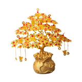 Maxbell Feng Shui Money Tree DIY Handmade Kit Artwork for Tabletop Living Room Shelf 25cmx29cm Style B