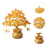 Maxbell Feng Shui Money Tree DIY Handmade Kit Artwork for Tabletop Living Room Shelf 25cmx29cm Style B