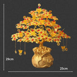 Maxbell Feng Shui Money Tree DIY Handmade Kit Artwork for Tabletop Living Room Shelf 25cmx29cm Style B