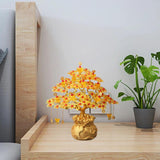 Maxbell Feng Shui Money Tree DIY Handmade Kit Artwork for Tabletop Living Room Shelf 25cmx29cm Style B