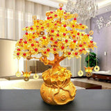Maxbell Feng Shui Money Tree DIY Handmade Kit Artwork for Tabletop Living Room Shelf 25cmx29cm Style C