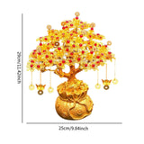 Maxbell Feng Shui Money Tree DIY Handmade Kit Artwork for Tabletop Living Room Shelf 25cmx29cm Style C