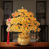 Maxbell Feng Shui Money Tree DIY Handmade Kit Artwork for Tabletop Living Room Shelf 29cmx31cm Style D