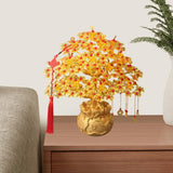 Maxbell Feng Shui Money Tree DIY Handmade Kit Artwork for Tabletop Living Room Shelf 29cmx31cm Style D