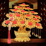 Maxbell Feng Shui Money Tree DIY Handmade Kit Artwork for Tabletop Living Room Shelf 37cmx34cm Style E