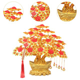 Maxbell Feng Shui Money Tree DIY Handmade Kit Artwork for Tabletop Living Room Shelf 37cmx34cm Style E
