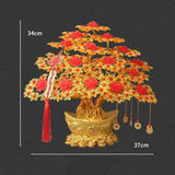 Maxbell Feng Shui Money Tree DIY Handmade Kit Artwork for Tabletop Living Room Shelf 37cmx34cm Style E