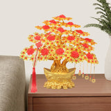 Maxbell Feng Shui Money Tree DIY Handmade Kit Artwork for Tabletop Living Room Shelf 37cmx34cm Style E