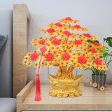 Maxbell Feng Shui Money Tree DIY Handmade Kit Artwork for Tabletop Living Room Shelf 37cmx34cm Style E