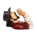 Maxbell Wine Bottle Holder Resin Figurine Wine Rack for Household Cabinet Decoration