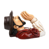 Maxbell Wine Bottle Holder Resin Figurine Wine Rack for Household Cabinet Decoration