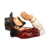 Maxbell Wine Bottle Holder Resin Figurine Wine Rack for Household Cabinet Decoration