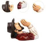 Maxbell Wine Bottle Holder Resin Figurine Wine Rack for Household Cabinet Decoration