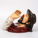 Maxbell Wine Bottle Holder Resin Figurine Wine Rack for Household Cabinet Decoration