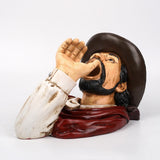 Maxbell Wine Bottle Holder Resin Figurine Wine Rack for Household Cabinet Decoration