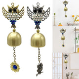 Maxbell Wind Chime Owls Chimes Owl Pendant Vintage Windchime for Window Door Balcony Golden