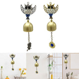 Maxbell Wind Chime Owls Chimes Owl Pendant Vintage Windchime for Window Door Balcony Golden