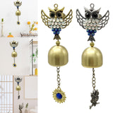 Maxbell Wind Chime Owls Chimes Owl Pendant Vintage Windchime for Window Door Balcony Golden