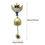 Maxbell Wind Chime Owls Chimes Owl Pendant Vintage Windchime for Window Door Balcony Golden