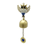 Maxbell Wind Chime Owls Chimes Owl Pendant Vintage Windchime for Window Door Balcony Golden
