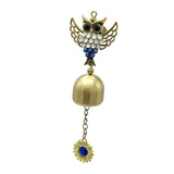 Maxbell Wind Chime Owls Chimes Owl Pendant Vintage Windchime for Window Door Balcony Golden