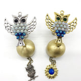 Maxbell Wind Chime Owls Chimes Owl Pendant Vintage Windchime for Window Door Balcony Golden