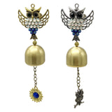 Maxbell Wind Chime Owls Chimes Owl Pendant Vintage Windchime for Window Door Balcony Golden