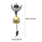 Maxbell Wind Chime Owls Chimes Owl Pendant Vintage Windchime for Window Door Balcony Silver