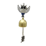 Maxbell Wind Chime Owls Chimes Owl Pendant Vintage Windchime for Window Door Balcony Silver
