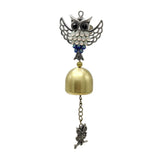 Maxbell Wind Chime Owls Chimes Owl Pendant Vintage Windchime for Window Door Balcony Silver