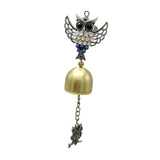 Maxbell Wind Chime Owls Chimes Owl Pendant Vintage Windchime for Window Door Balcony Silver