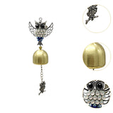 Maxbell Wind Chime Owls Chimes Owl Pendant Vintage Windchime for Window Door Balcony Silver