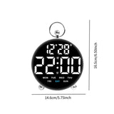 Maxbell LED Digital Alarm Clock Cafe Learning Dorm Office Home Adjustable Brightness White