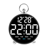 Maxbell LED Digital Alarm Clock Cafe Learning Dorm Office Home Adjustable Brightness White