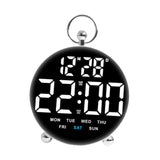 Maxbell LED Digital Alarm Clock Cafe Learning Dorm Office Home Adjustable Brightness White