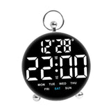 Maxbell LED Digital Alarm Clock Cafe Learning Dorm Office Home Adjustable Brightness White