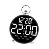 Maxbell LED Digital Alarm Clock Cafe Learning Dorm Office Home Adjustable Brightness White