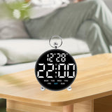 Maxbell LED Digital Alarm Clock Cafe Learning Dorm Office Home Adjustable Brightness White