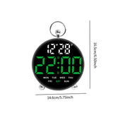 Maxbell LED Digital Alarm Clock Cafe Learning Dorm Office Home Adjustable Brightness Green