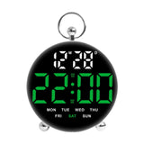 Maxbell LED Digital Alarm Clock Cafe Learning Dorm Office Home Adjustable Brightness Green