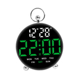Maxbell LED Digital Alarm Clock Cafe Learning Dorm Office Home Adjustable Brightness Green