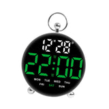 Maxbell LED Digital Alarm Clock Cafe Learning Dorm Office Home Adjustable Brightness Green