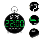 Maxbell LED Digital Alarm Clock Cafe Learning Dorm Office Home Adjustable Brightness Green